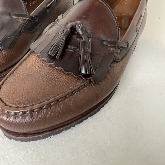 Allen Edmonds Nashua- Men\'s Brown Leather Casual Loafers w/Tassels Sz 9.5 D main image 6